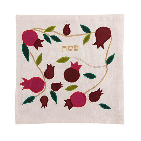 Matzah Cover - Appliquedd - Pomegranates - Style 1