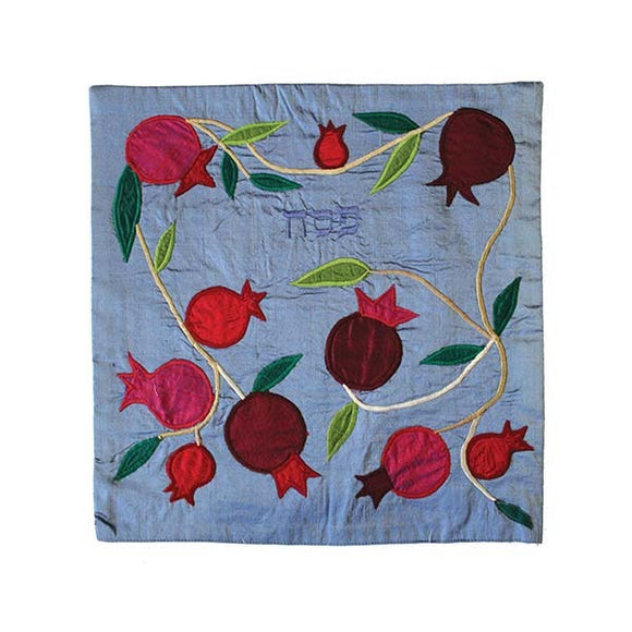 Matzah Cover - Appliquedd - Pomegranates - Style 2