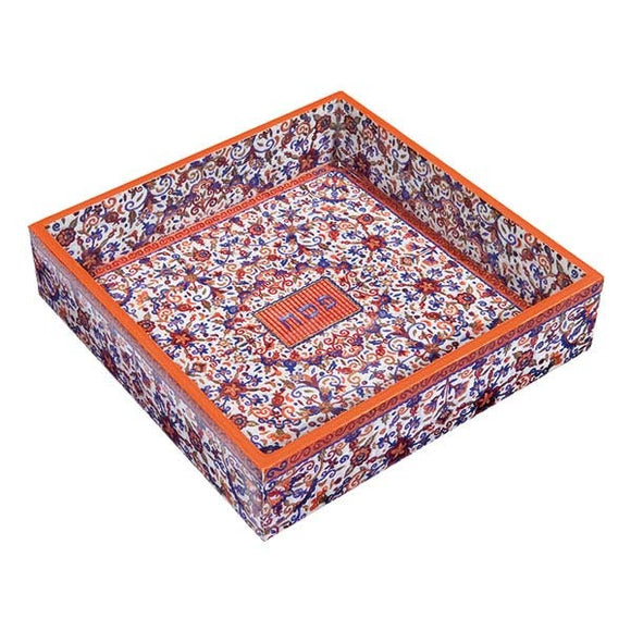 Printed Wooden Matzah Tray - Multicolored
