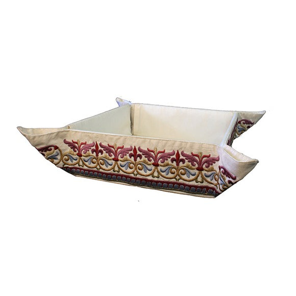 Folding Basket & Embroidery - Oriental Multicolored