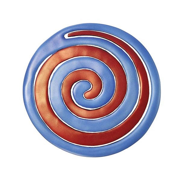 Trivet - Two Pieces - Spiral Red & Blue