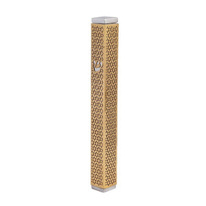 Mezuzah & Full Metal Cutout - Magen David - Brass