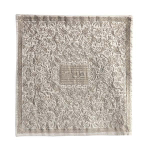 Matzah Cover - Full Embroidery - Silver