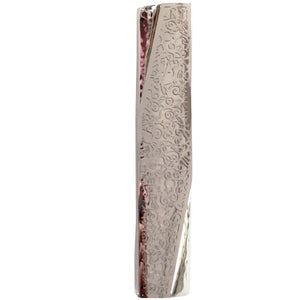 Mezuzah - Geometric - Pomegranates - Hammer Work & Stainless Steel