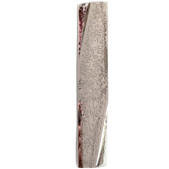 Mezuzah - Geometric - Pomegranates - Hammer Work & Stainless Steel