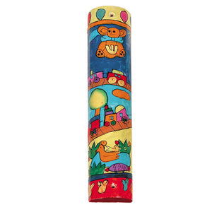 Large Wooden Mezuzah - 12 cm - Train