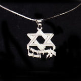 Sterling Silver Hebrew Name & Star of David Necklace
