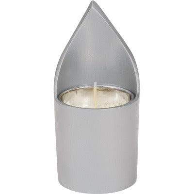 Memorial Candle Holder & Candle - Natural Aluminium