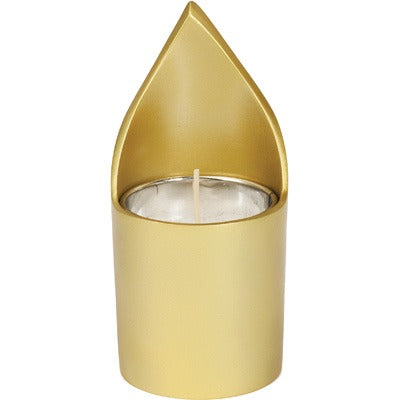 Memorial Candle Holder & Candle - Gold