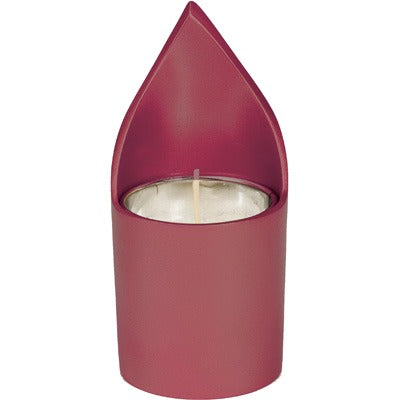 Memorial Candle Holder & Candle - Maroon