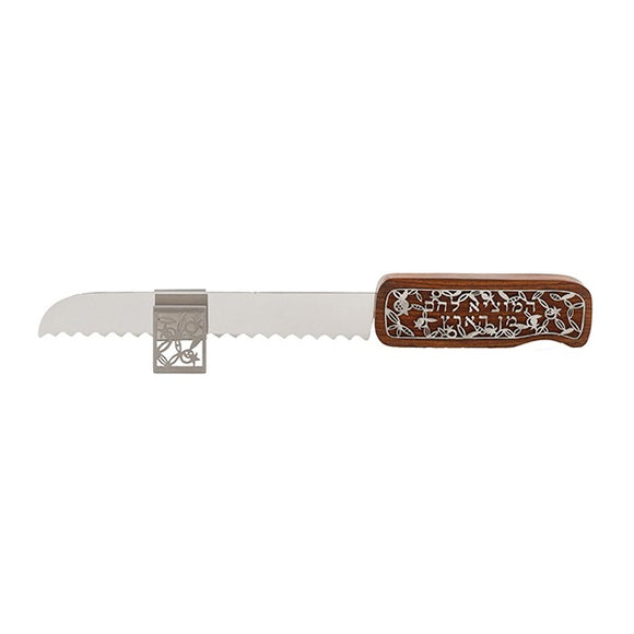 Knife & Metal Cutout - Wood