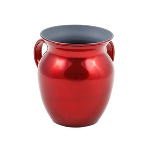 Small Netilat Yedayim Cup - Stainless Steel - Red