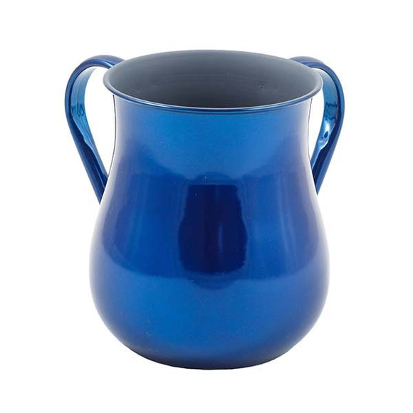 Large Netilat Yedayim Cup - Stainless Steel - Blue