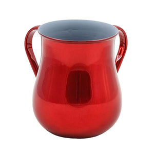 Large Netilat Yedayim Cup - Stainless Steel - Red