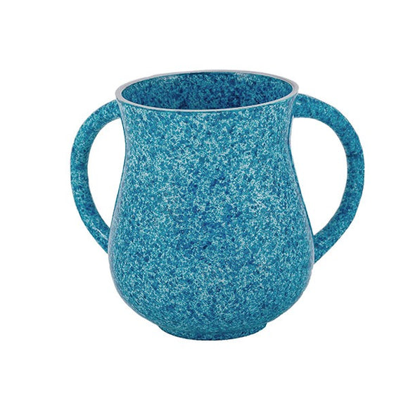 Netilat Yadayim Cup - Marble Coated - Light Blue