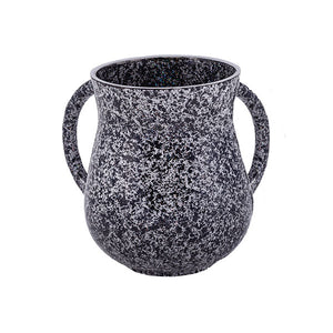 Small Netilat Yadayim Cup - Marble Coated - Black