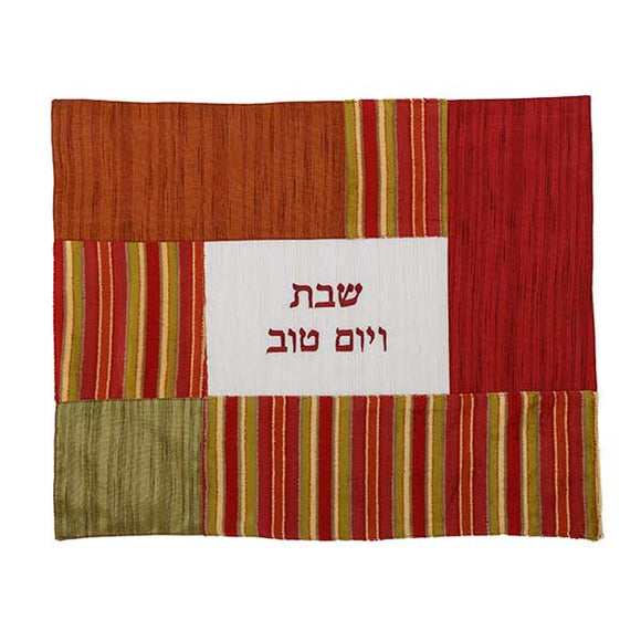 Challah Cover - Fabric Collage - Multicolored Stripes
