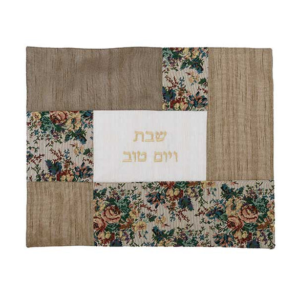 Challah Cover - Fabric Collage - Tapestry Flowers