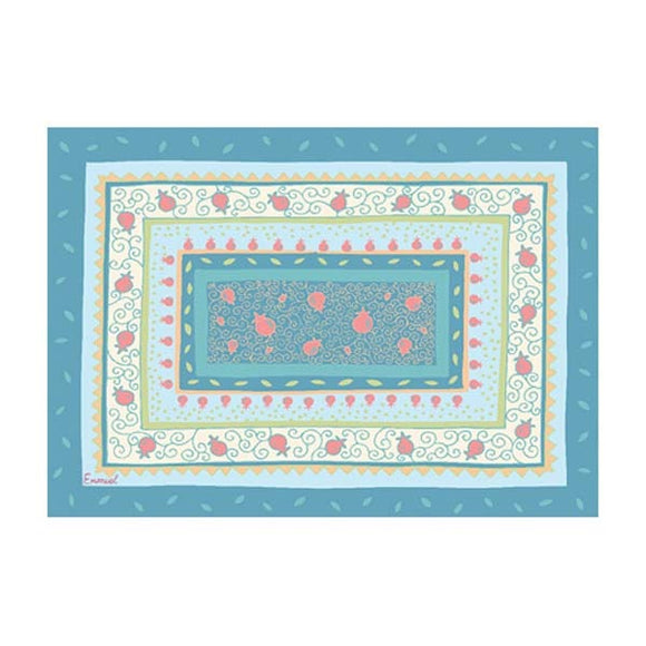 Printed Placemat - Light Blue