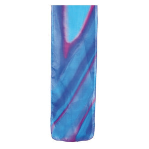 Silk Scarf - Hand Painted - Turquoise/Purple