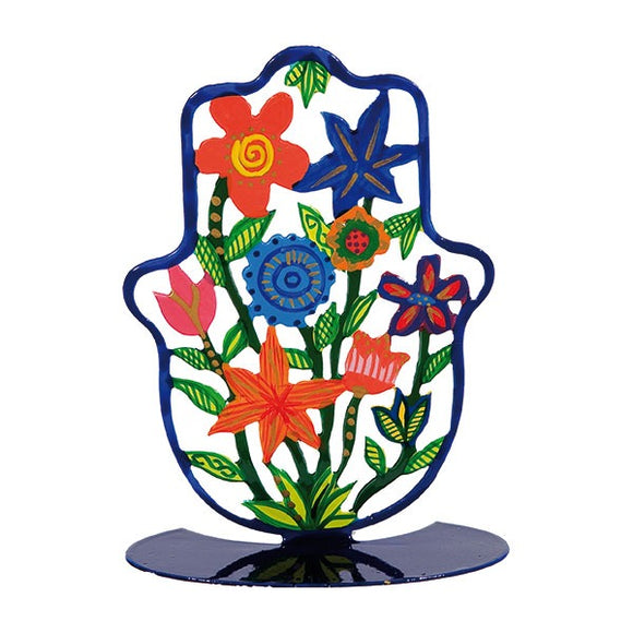 Stand - Small - Hand Painted - Hamsa Flowers