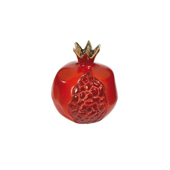 Small Aluminium Pomegranate - Closed - Red