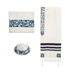 Tallit - "Magen David" - 41" Blue