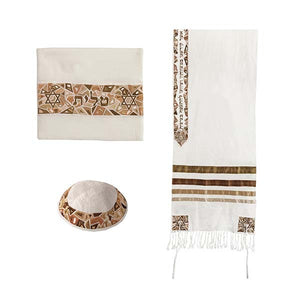 Tallit - "Magen David" - 41" Gold