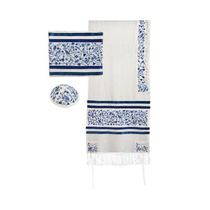 Tallit - Full Embroidery - Matriarchs - Blue