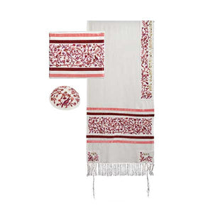 Tallit - Full Embroidery - Matriarchs - Maroon