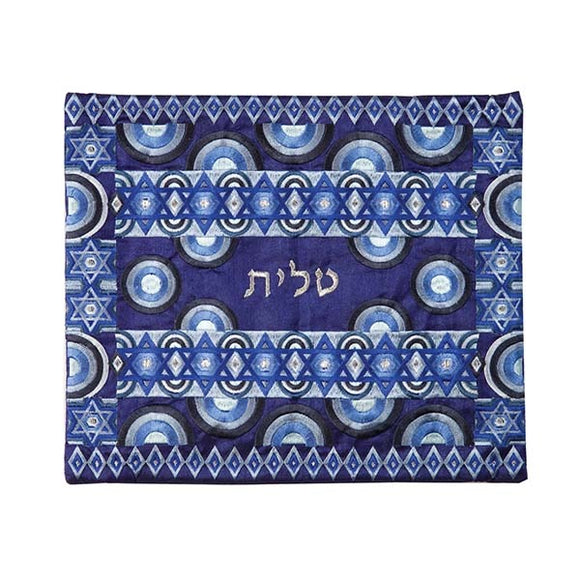 Tallit Bag - Full Embroidery - Blue