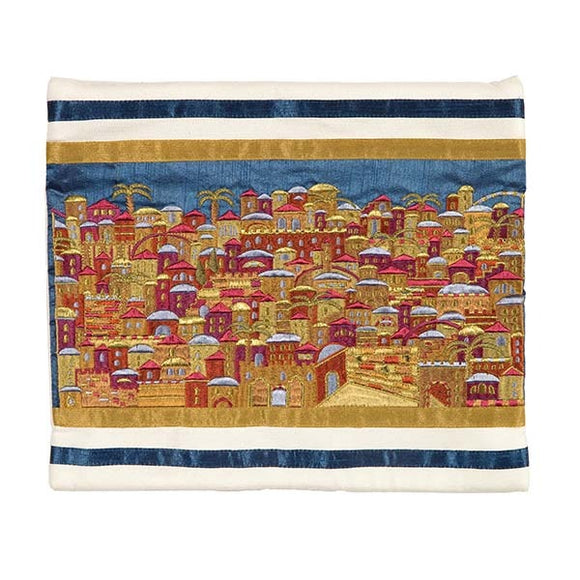 Tallit Bag - Full Embroidery - Jerusalem Multicolored