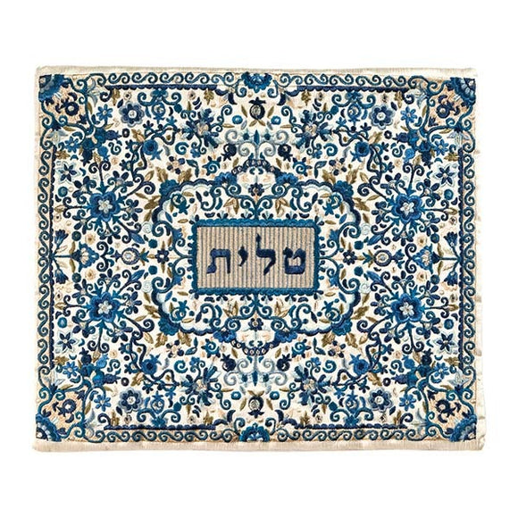 Tallit Bag - Full Embroidery - Blue II