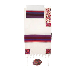 Tallit - Hand Embroidered - 42" x 77" - Matriarchs - Style 4