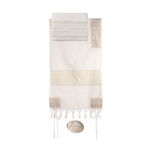 Tallit - Hand Embroidered - 61" x 77" - Jerusalem - Style 5