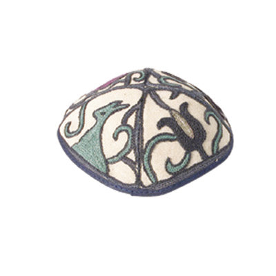 Kippah Hand Embroidered - Animals - Style 2