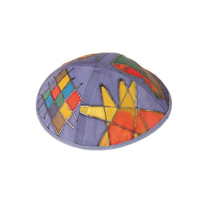 Kippah - Hand Painted Silk - 12 Tribes - Multicolored