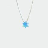 Opal Star of David Silver/Gold-Plated Necklace