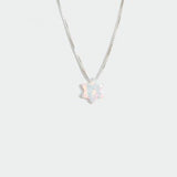 Opal Star of David Silver/Gold-Plated Necklace
